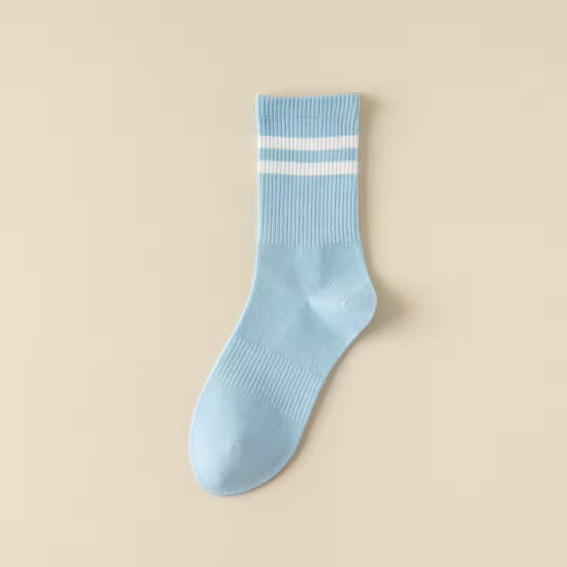 6 Pairs Women Crew Socks Cotton Soft Comfortable Size M – Random Colors