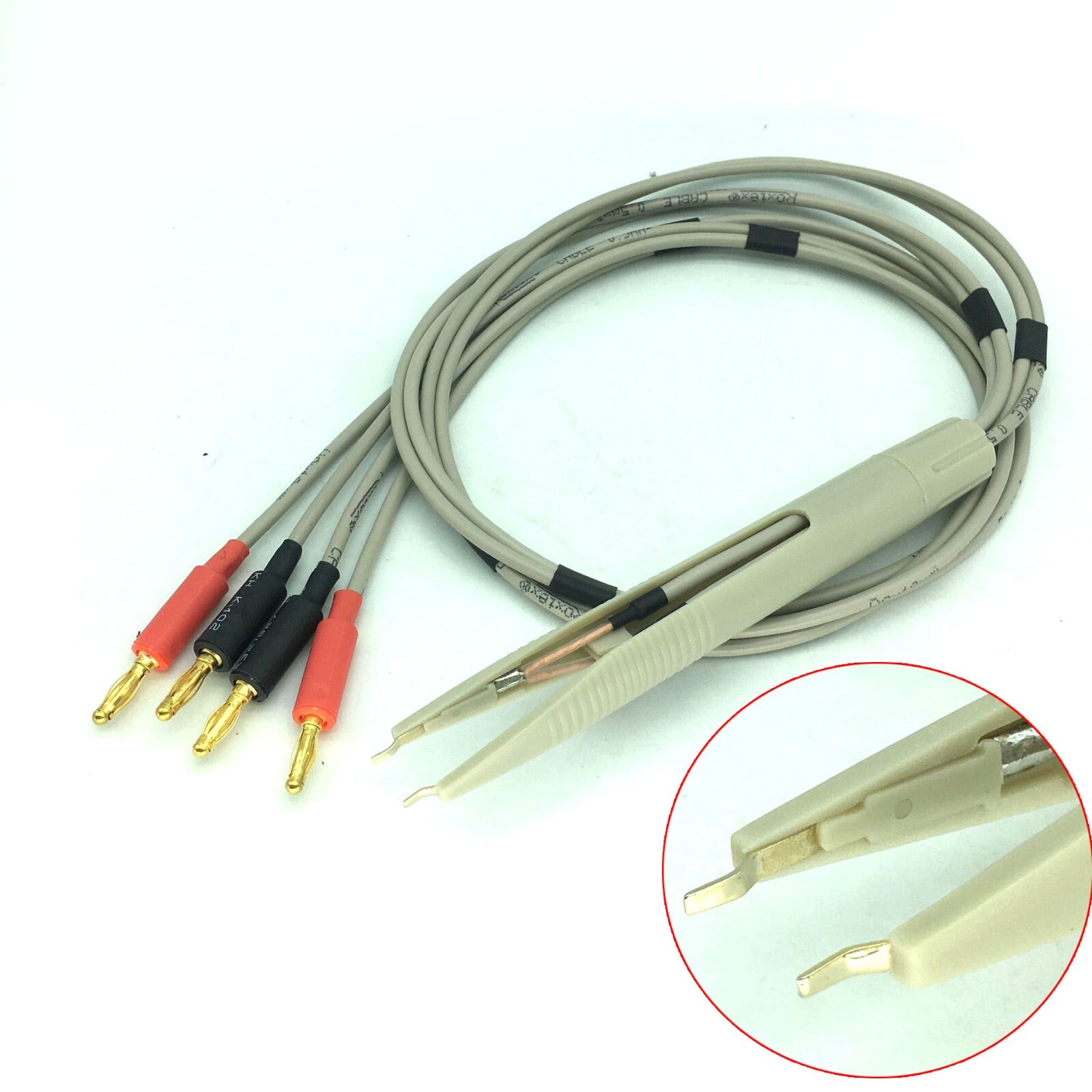 10 sets For LCR Meter SMD Test Tweezer Kelvin Clip With 4 Banana plug Test Probe