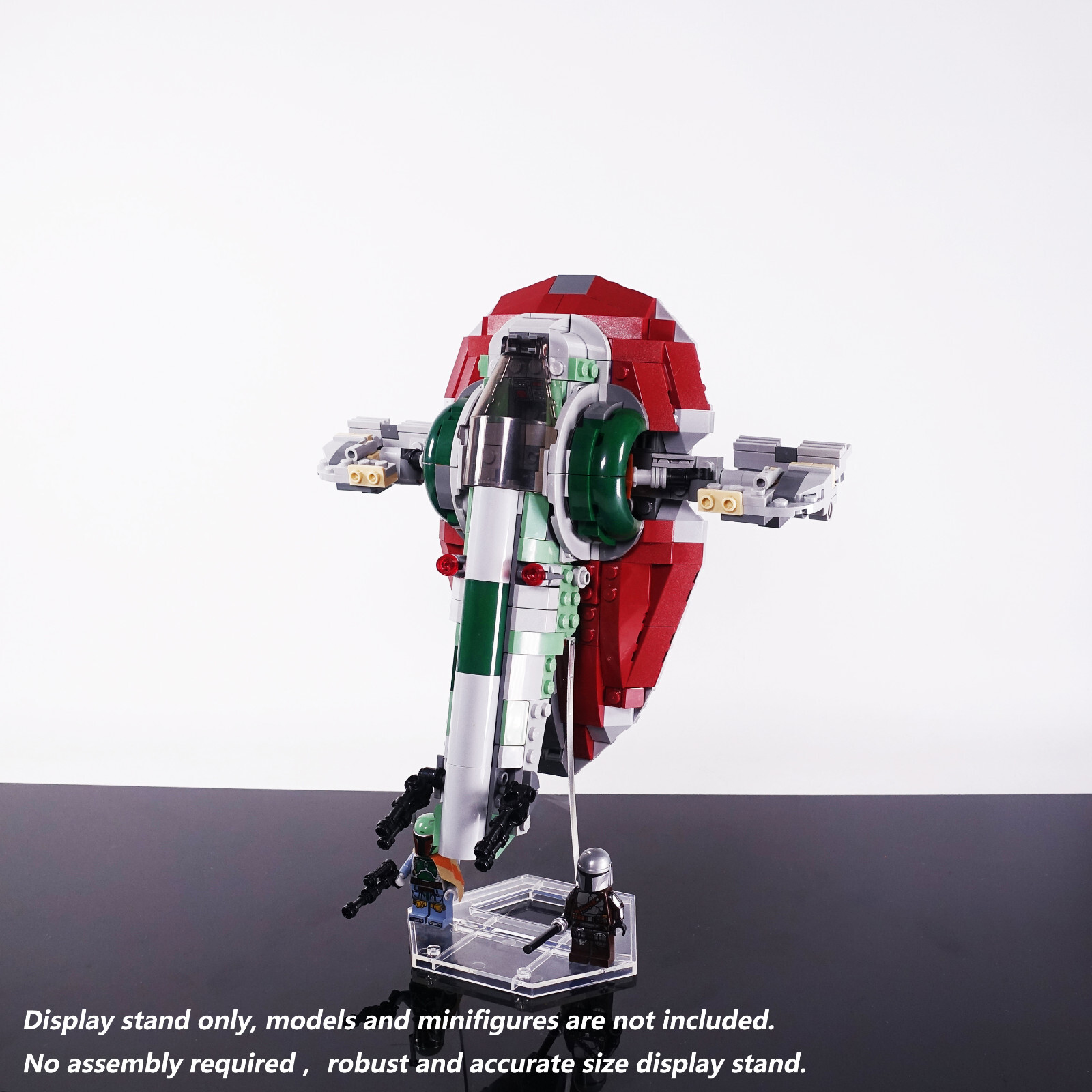 Display Stand for LEGO 75312 Slave 1 starship, Acrylic 3D stand only