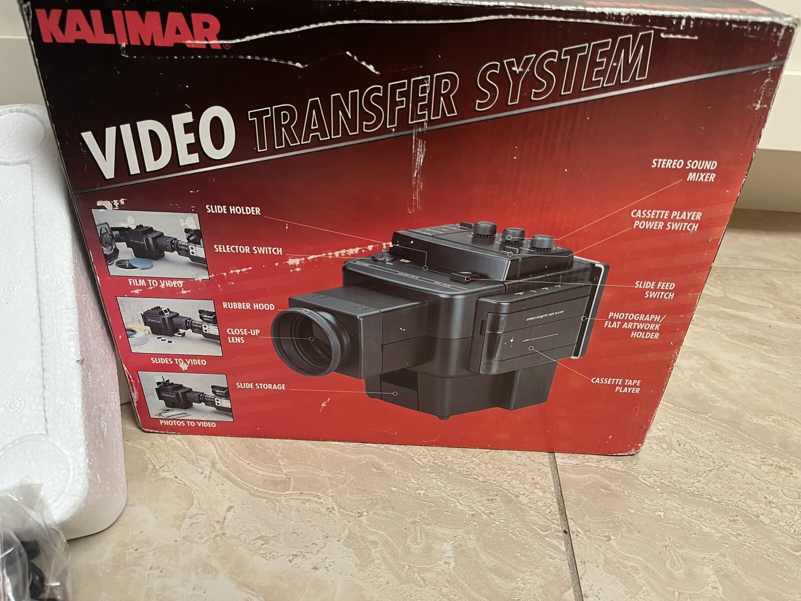 Kalimar Video Transfer System- Movies, Slides, Photos to Video Tape New Open Box