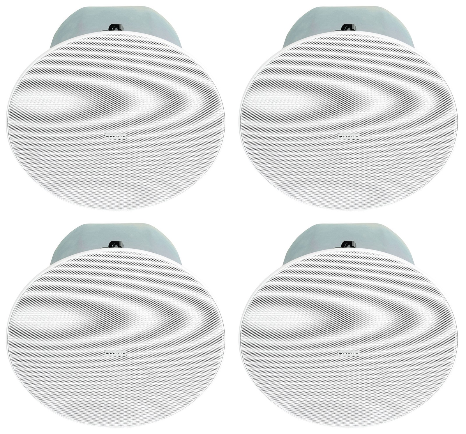 4 Rockville CC8-SUB 8" Commercial/Restaurant 70V Ceiling Subwoofers+Rough-In Kit