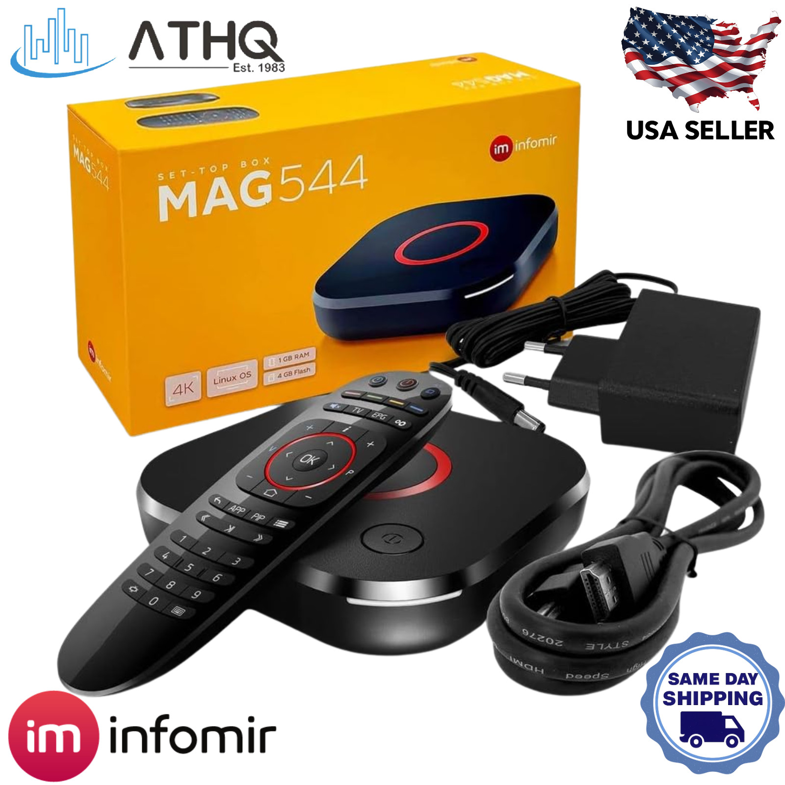 Infomir MAG544-W3 4K HDR IPTV Set Box UHD WiFi 5G TV Receiver Multimedia Player