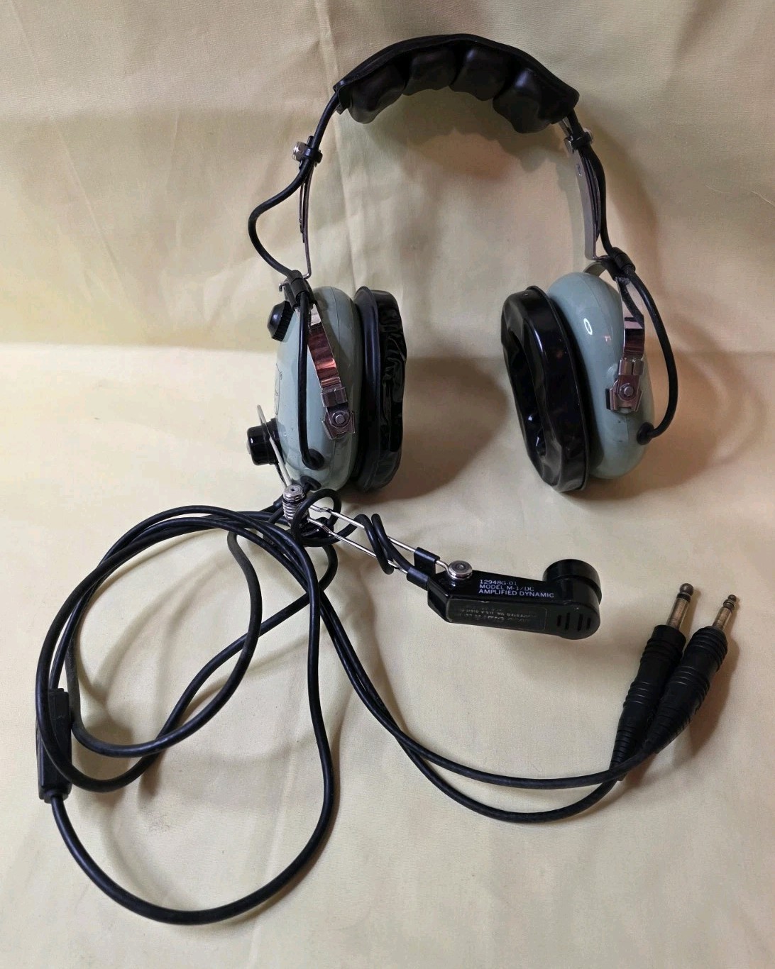 David Clark H10-30 ~ Dual Plug Aviation Headset ~ Untested ~ plus ASA Bag
