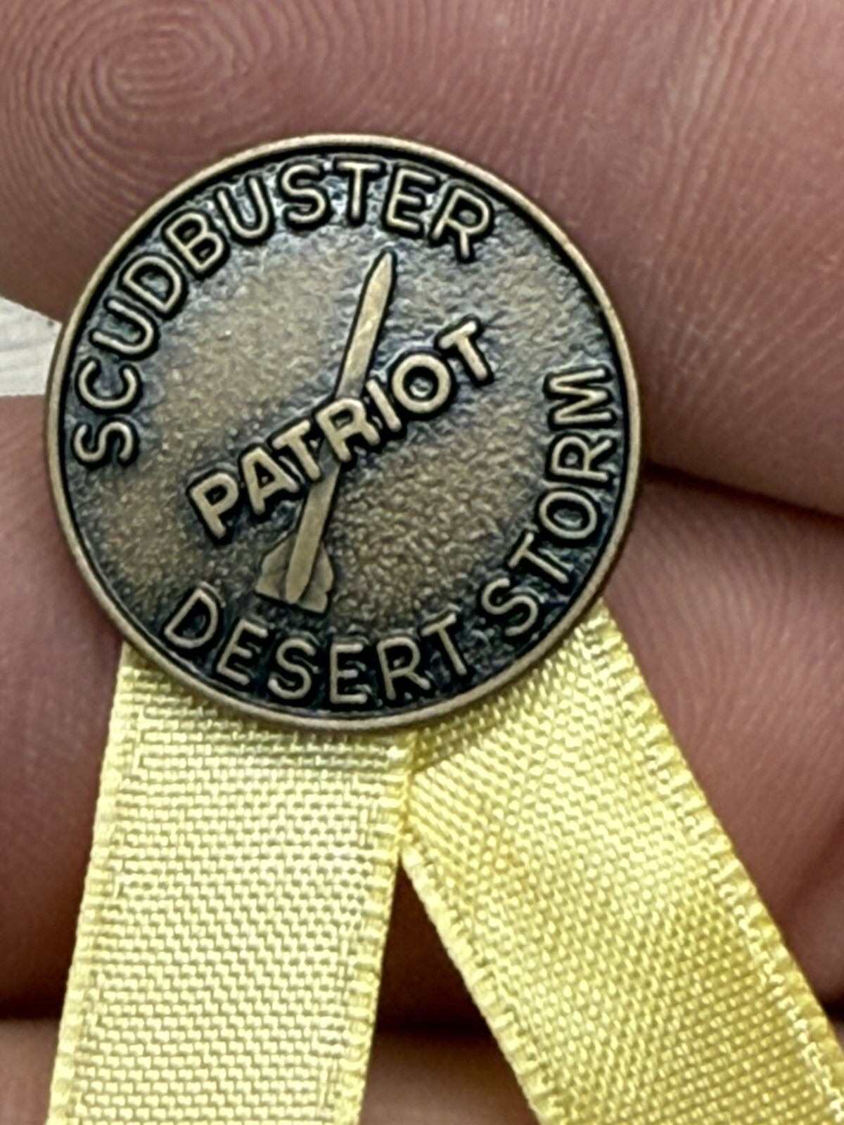 Vintage Patriot Missile Scud Buster Desert Storm Gulf War Military Raytheon Pin
