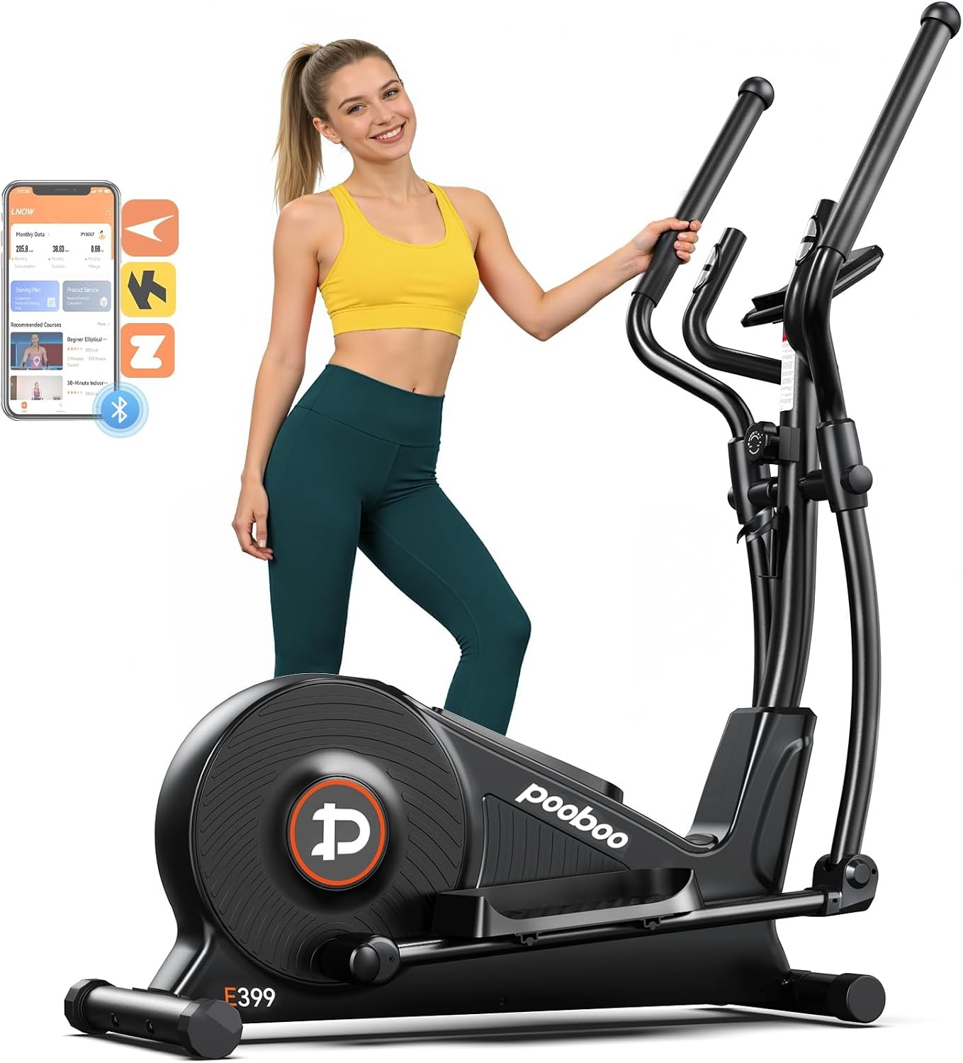 Elliptical Machine Elliptical Exercise Machine with 16-Level Resistance&Quiet