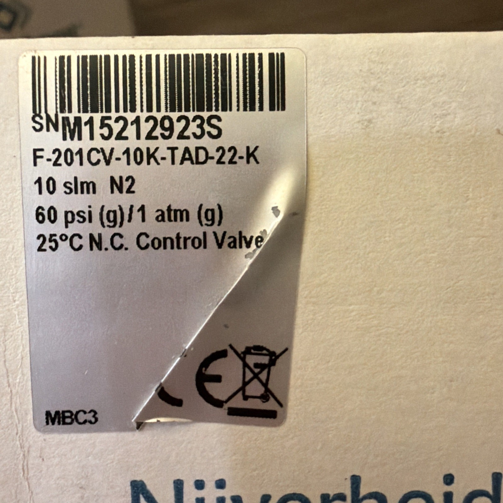 Bronkhorst Mass Flow Controller - 10 slm - Kalrez seals