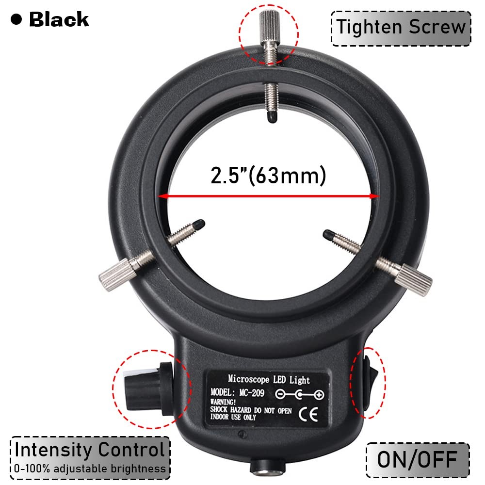 Famgee Adjustable 144 LED Beads Ring Light Illuminator lamp for Black