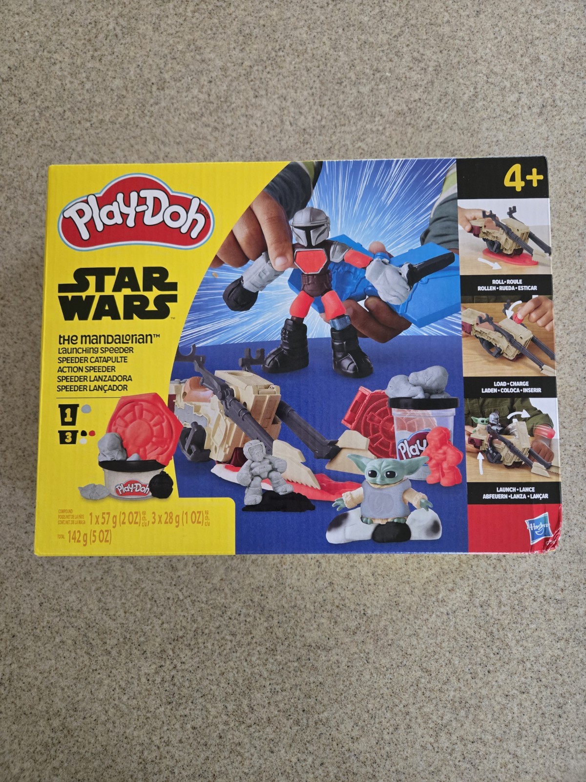 Play-Doh Star Wars The Mandalorian Set Launching Catapulte Action Speeder NIB