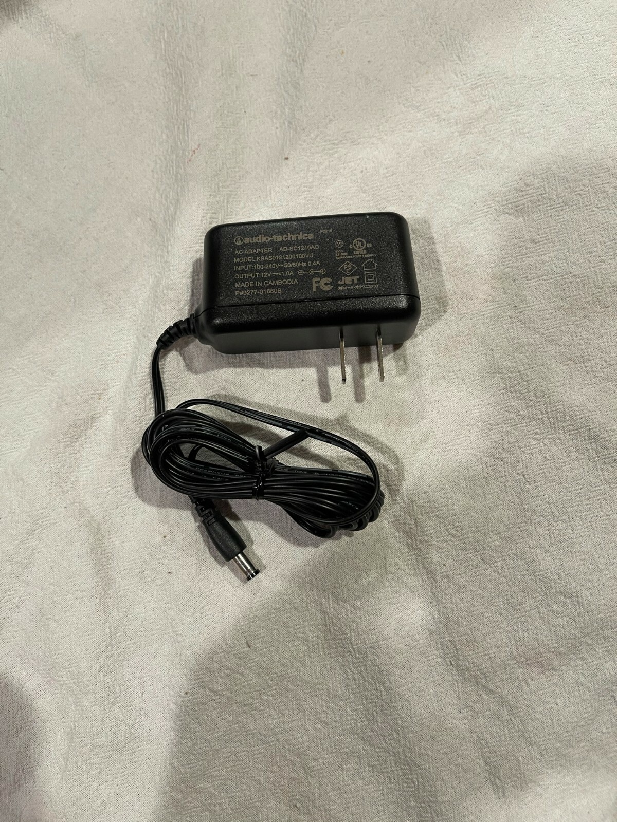 Audio Technica - AD-SC1210AO A/C Power Supply, Power supply mod # KSAS01212001VU