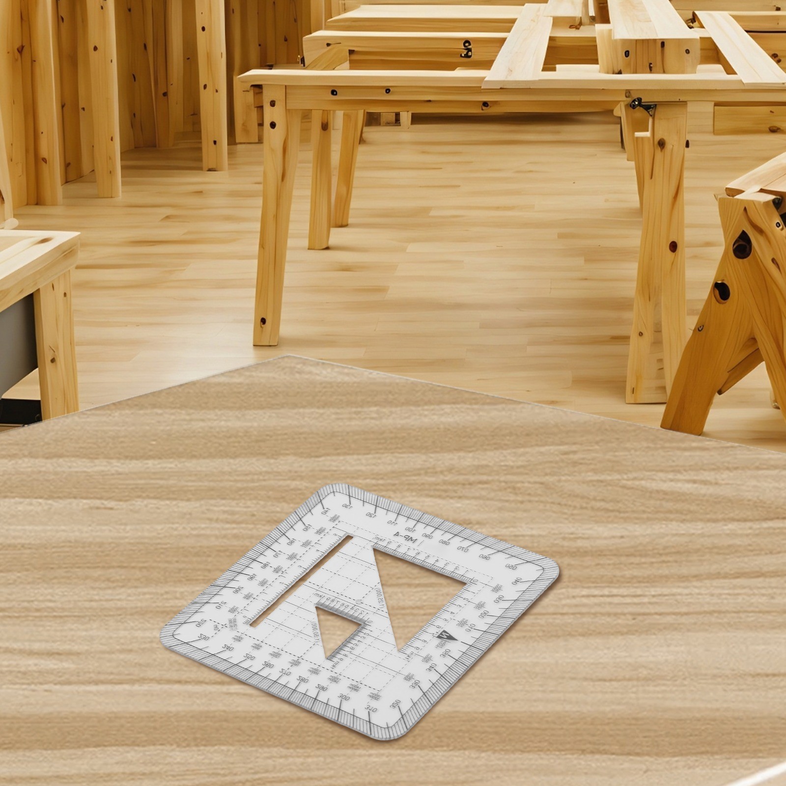 10 x 10cm Grid Protractor for Efficient Map Navigation and Measurement