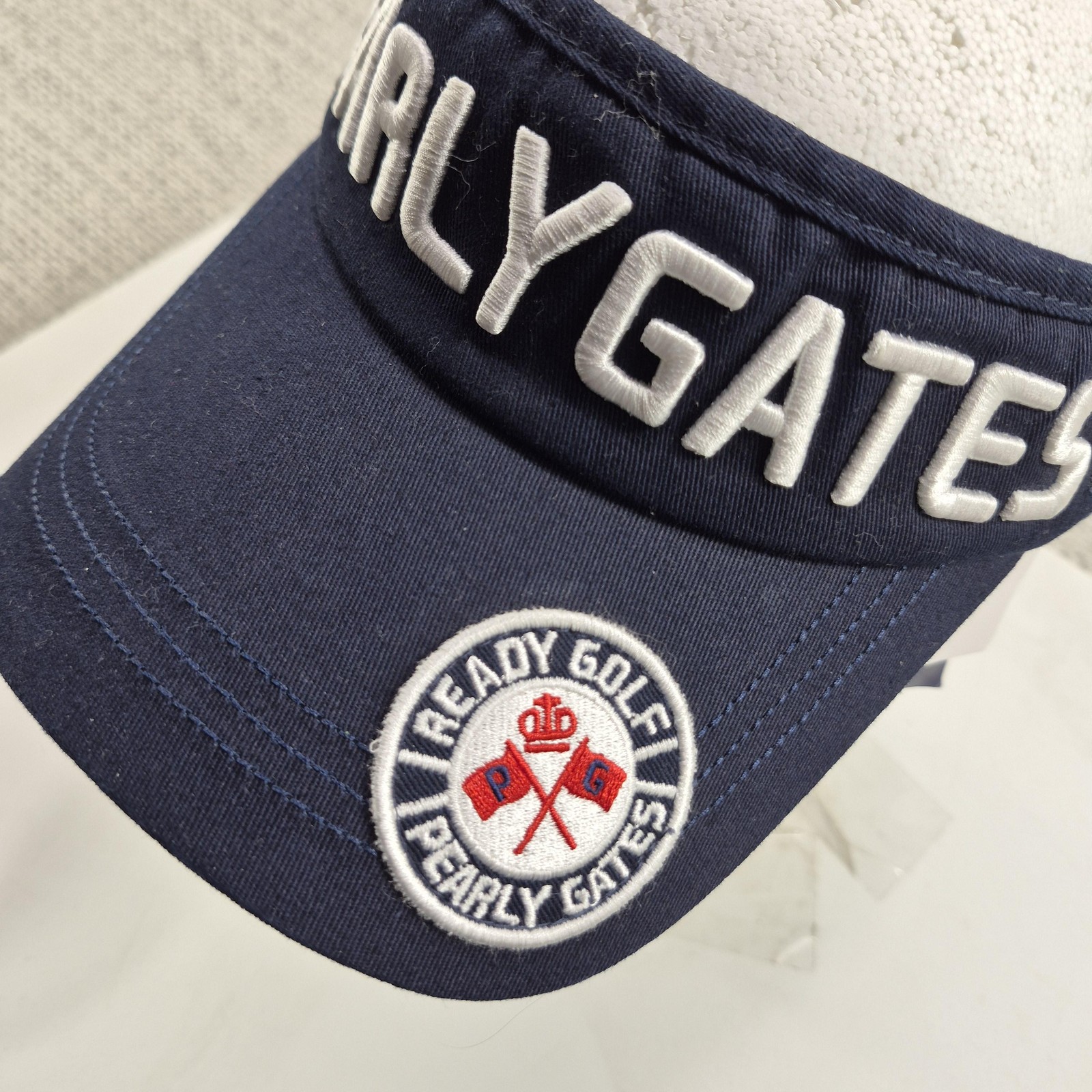 Pearly Gates Hat Visor Strap Back One Size Blue Ready Golf Embroidered Adult
