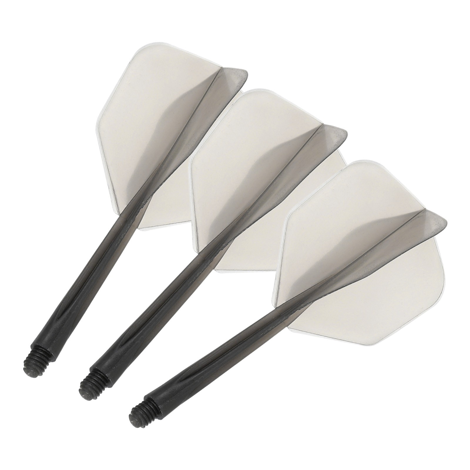 9 Pack Integrated Dart Shaft Flights 2BA Durable Plastic Dart Flight Grey