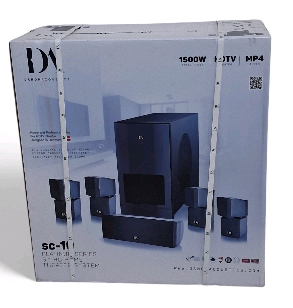 1500W 5.1 Surround Sound Home Theater System Danon Acoustics SC-10 NEW
