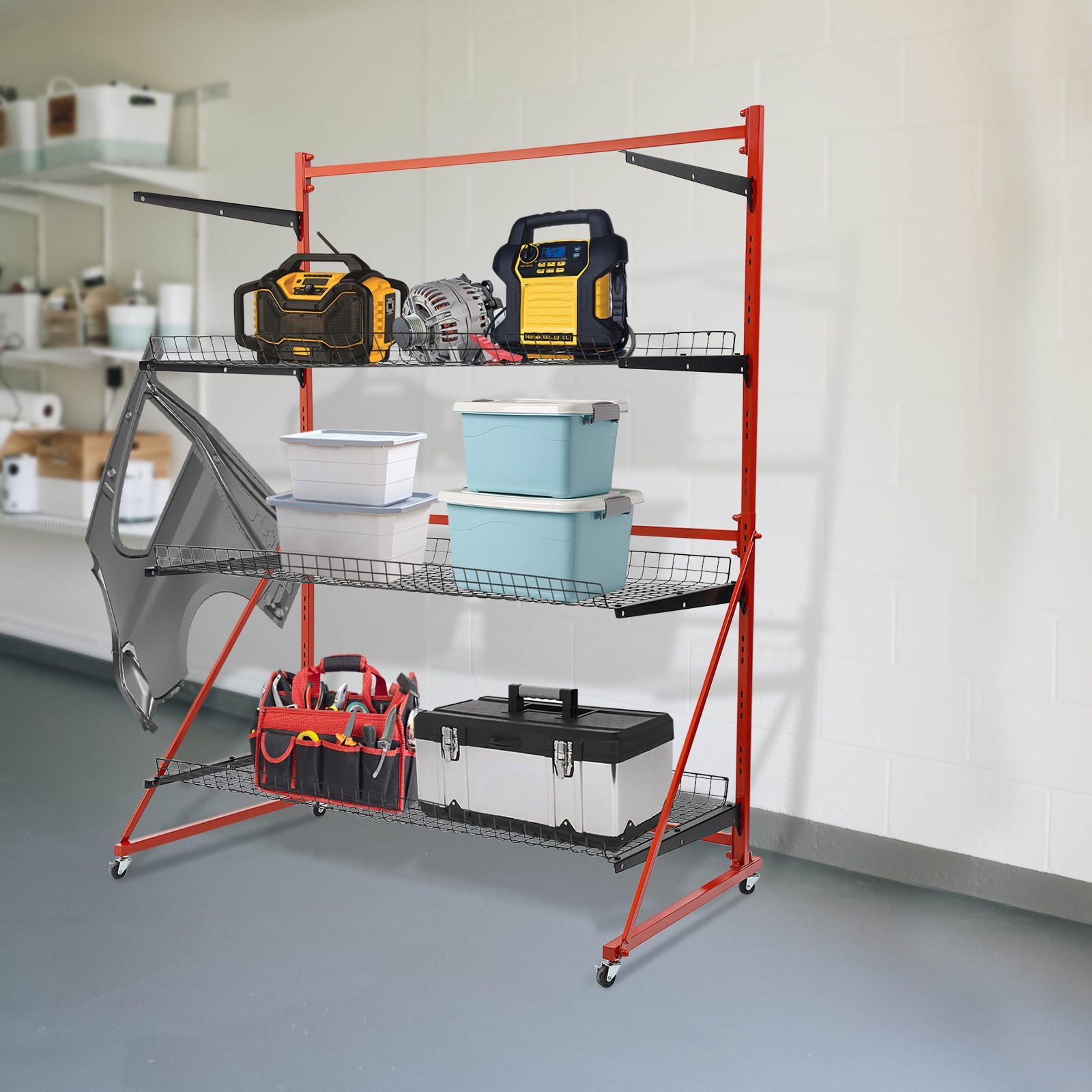 Innovative Parts Carts Automotive Auto Body Shop Parts Carts Tools Storage Rack