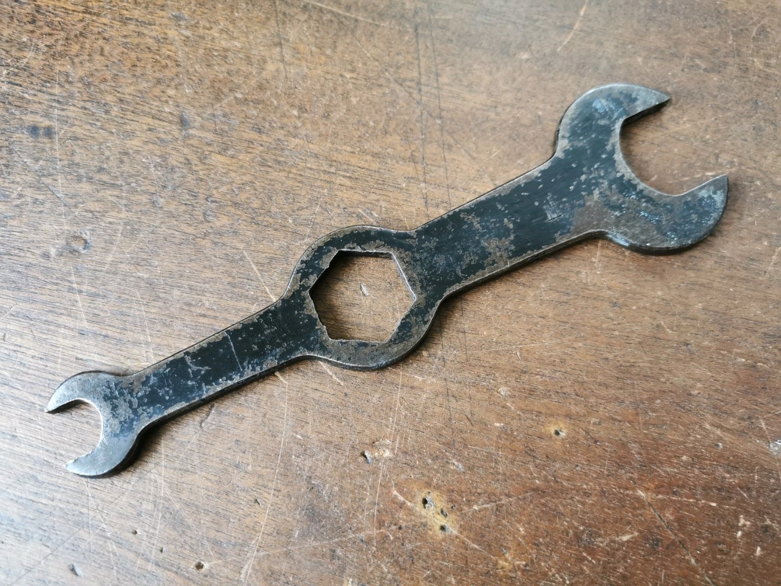 Vintage Flat Plate Spanner for classic  toolkit 15/16AF X 13/16AF X 7/16AF.