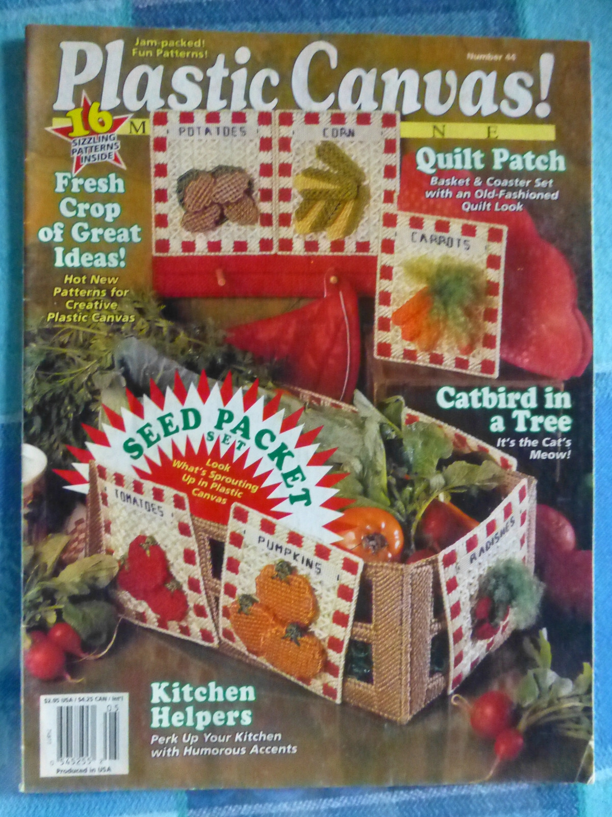 Plastic Canvas! Magazine #44 Seed Packets, Kitchen, Basket, Coasters Etc.