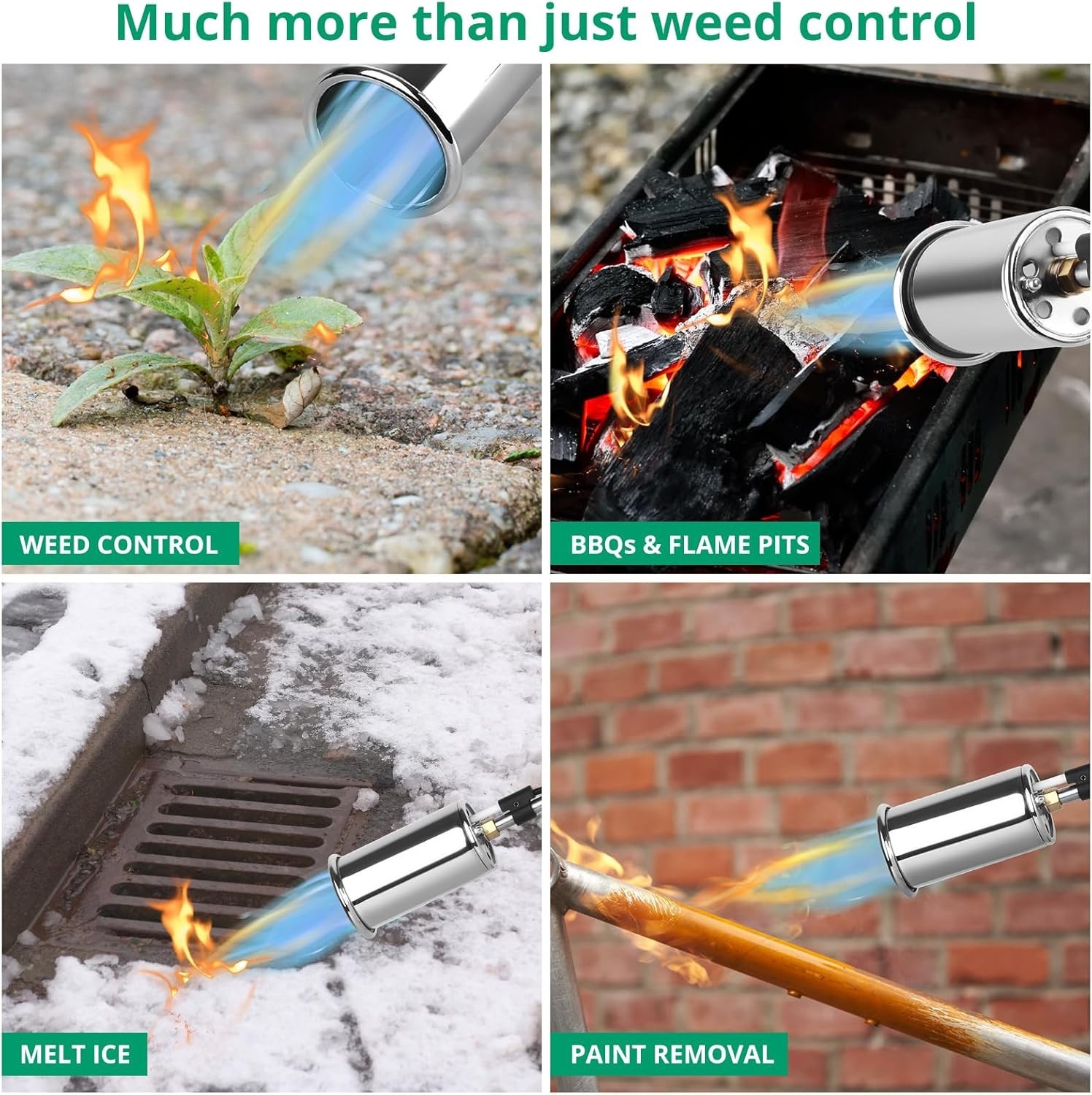 Professional-Grade 30" Propane Weed Torch - Safe and Efficient Outdoor Solution