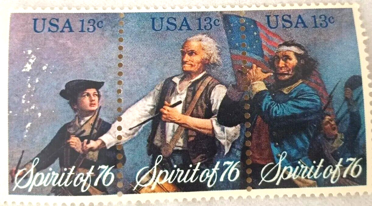 Spirit of 76 - Set of 3 Vintage Stamps 46 Years Old!
