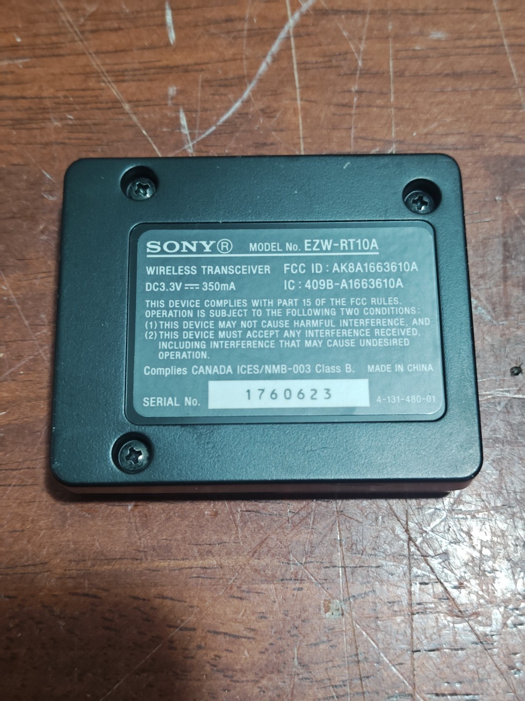 SONY S-AIR EZW-RT10A Wireless Transceiver Card - OEM Replacement Unit