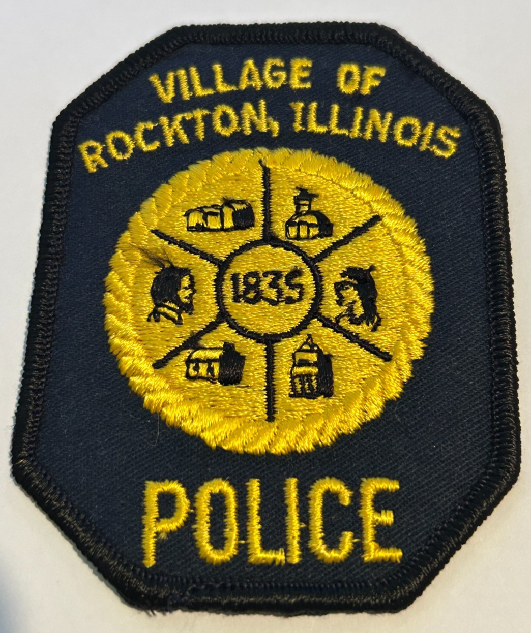 Vintage Rockton Illinois Police Patch Unused