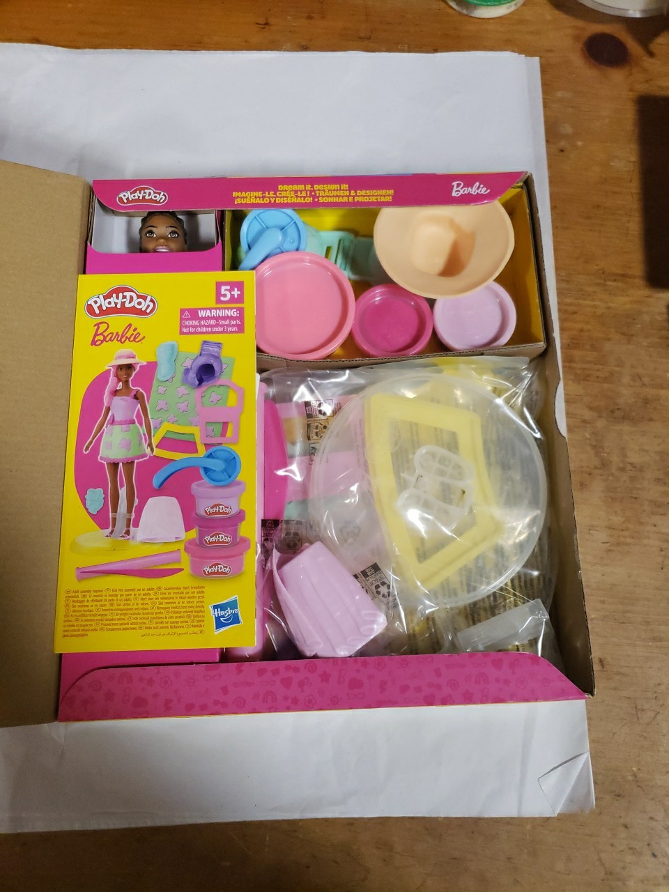 Play-Doh Barbie Garden Party Designer Doll, Make Doll Clothes New W/ Box Damage