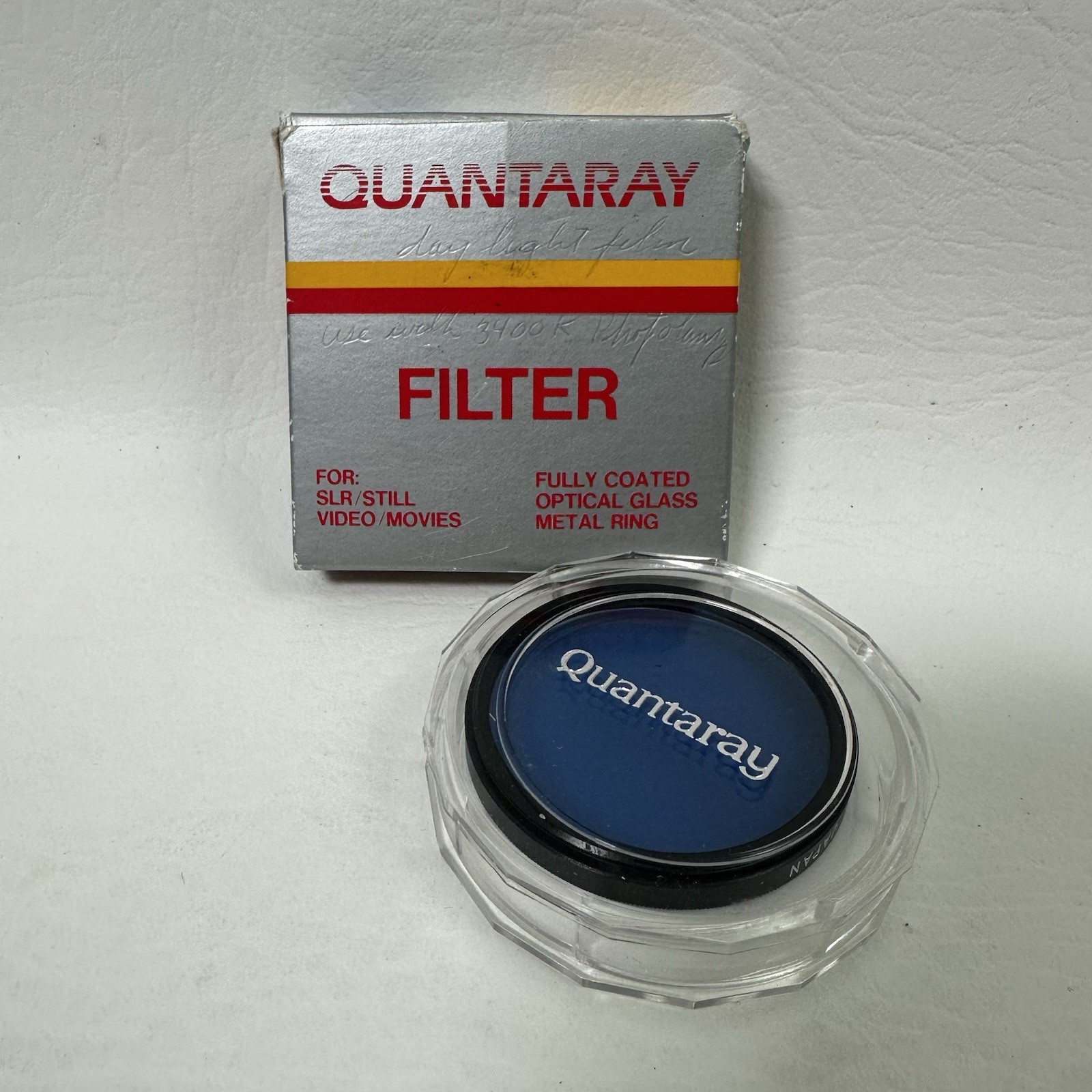 Quantaray 80B Blue 49mm Screw On Lens Filter Made in Japan w/ Case VGC