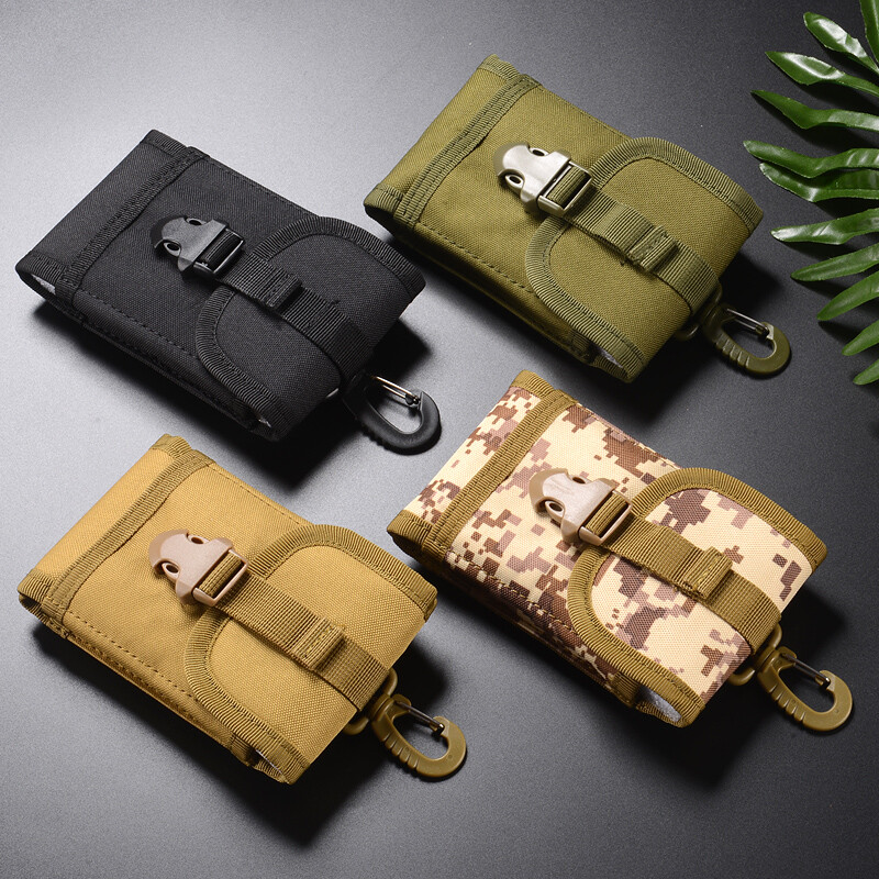 Tactical Molle Phone Pouch Army Utility Waist Clip-On Holster Bag with Belt Clip