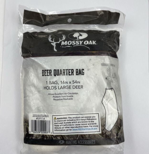 Mossy Oak brand Deer Quarter bag & 2 Pairs  Field Dressing Gloves new old stock