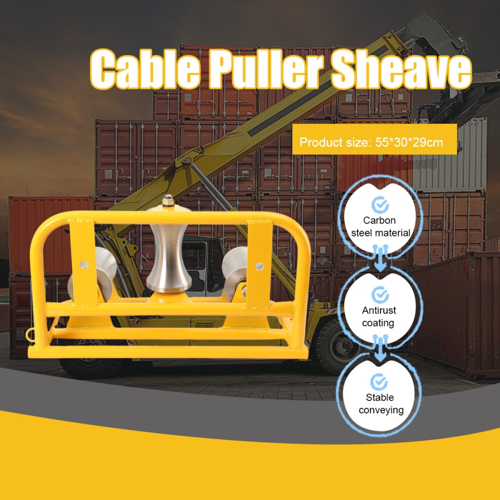 Heavy Duty Cable Puller Sheave Cable Feeding Sheave, Industrial Cable Pulley