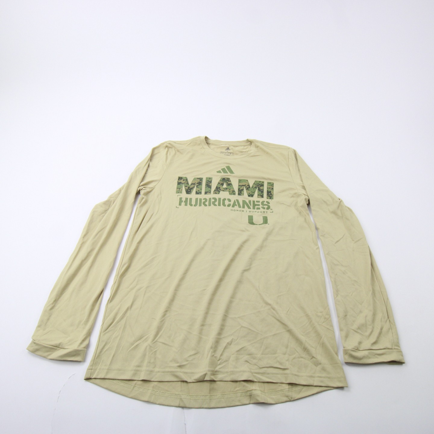 Miami Hurricanes adidas Aeroready Long Sleeve Shirt Men's Multiple Sizes