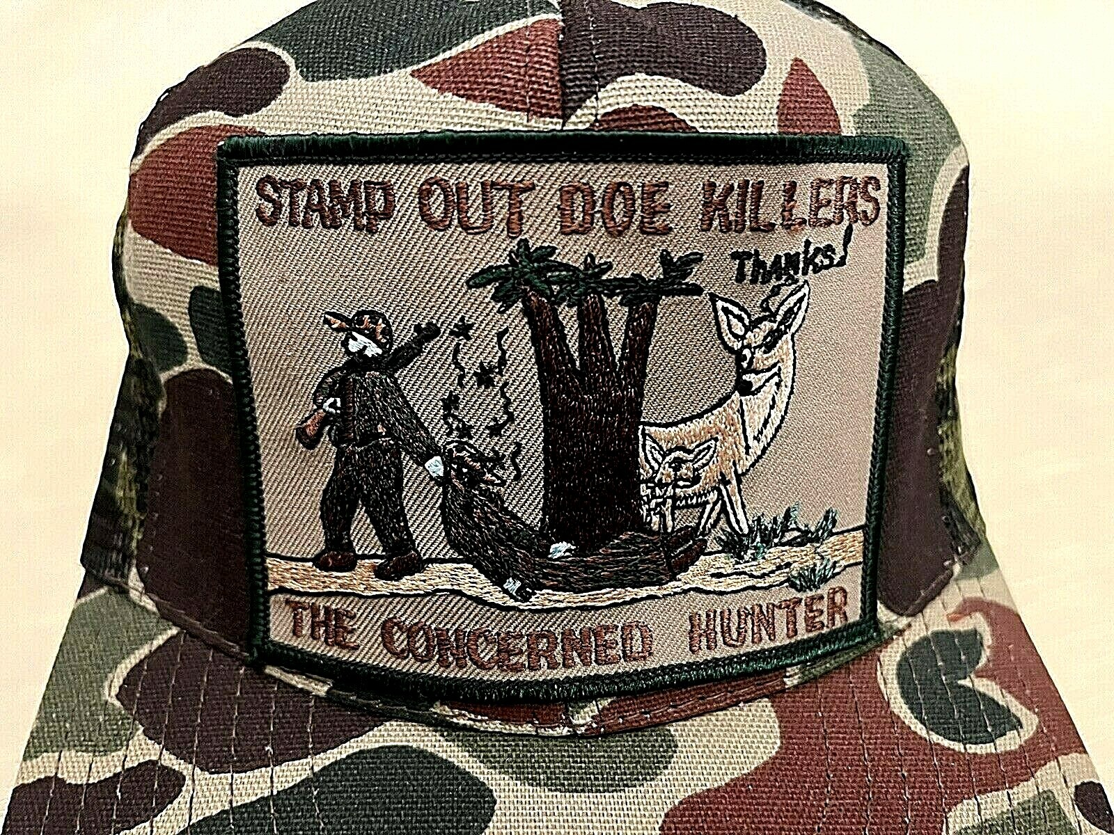 Stamp Out Doe Killers CAMO Snapback Mesh Back Cap by Reynolds USA New Hunting