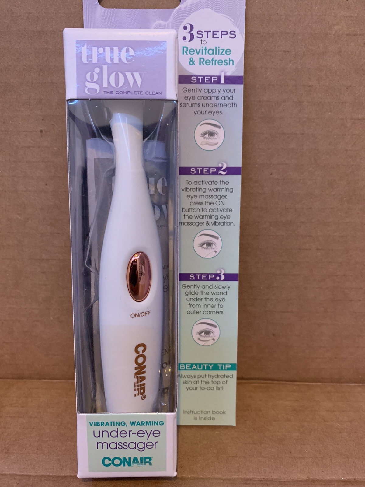 Conair True Glow Vibrating Warming Under-Eye Massager V13340 2020