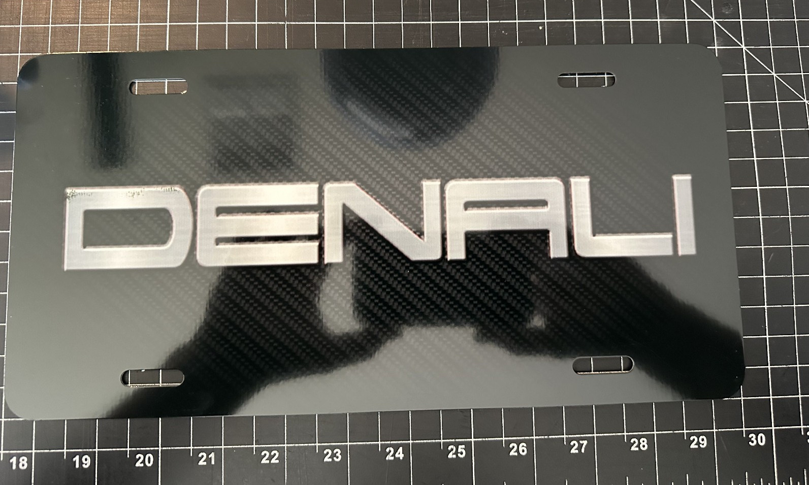 "BLEMISHED" prop FLAT license plate - DENALI
