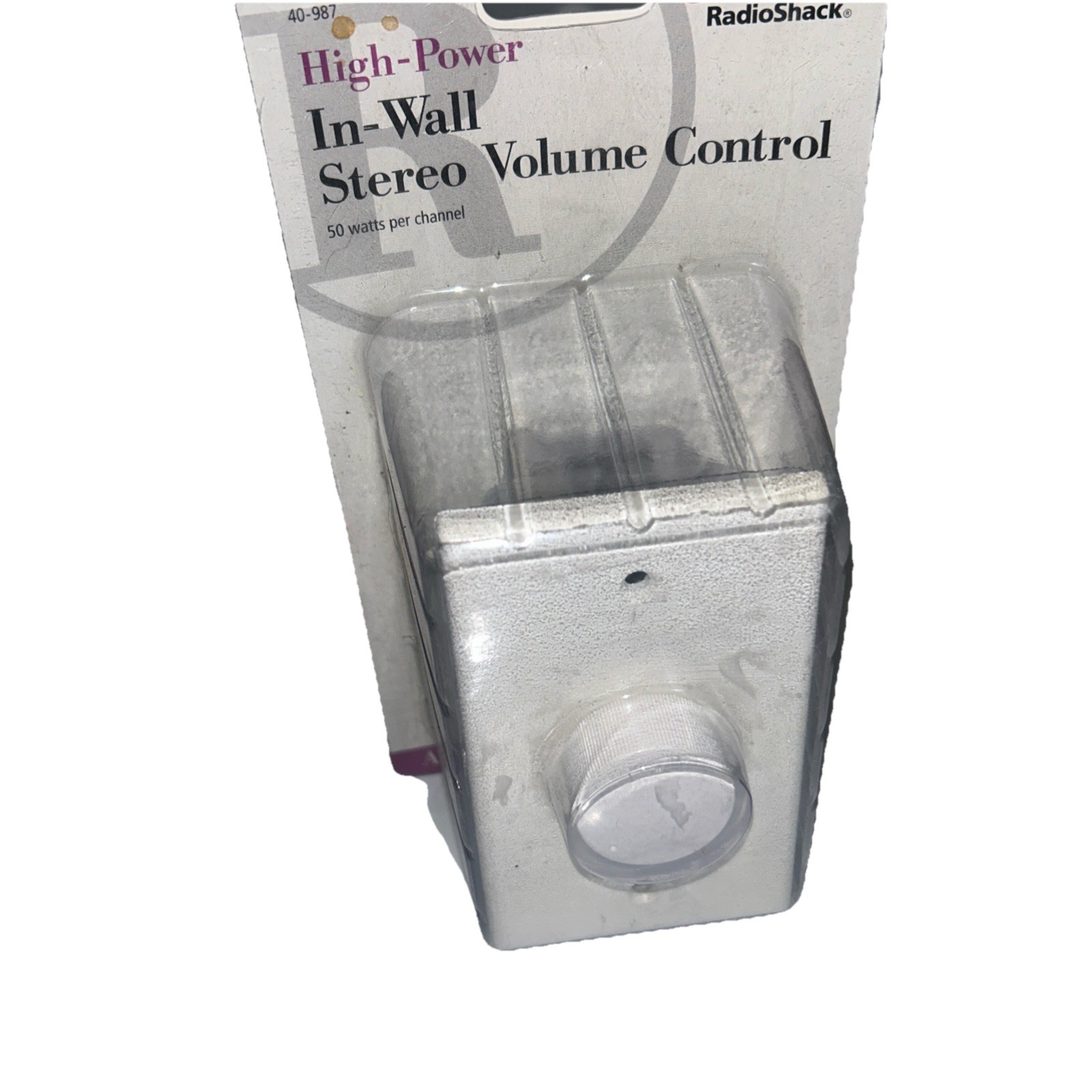 RadioShack 400-0987 High-Power In-Wall White Stereo Volume Control 50W RMS *NEW*