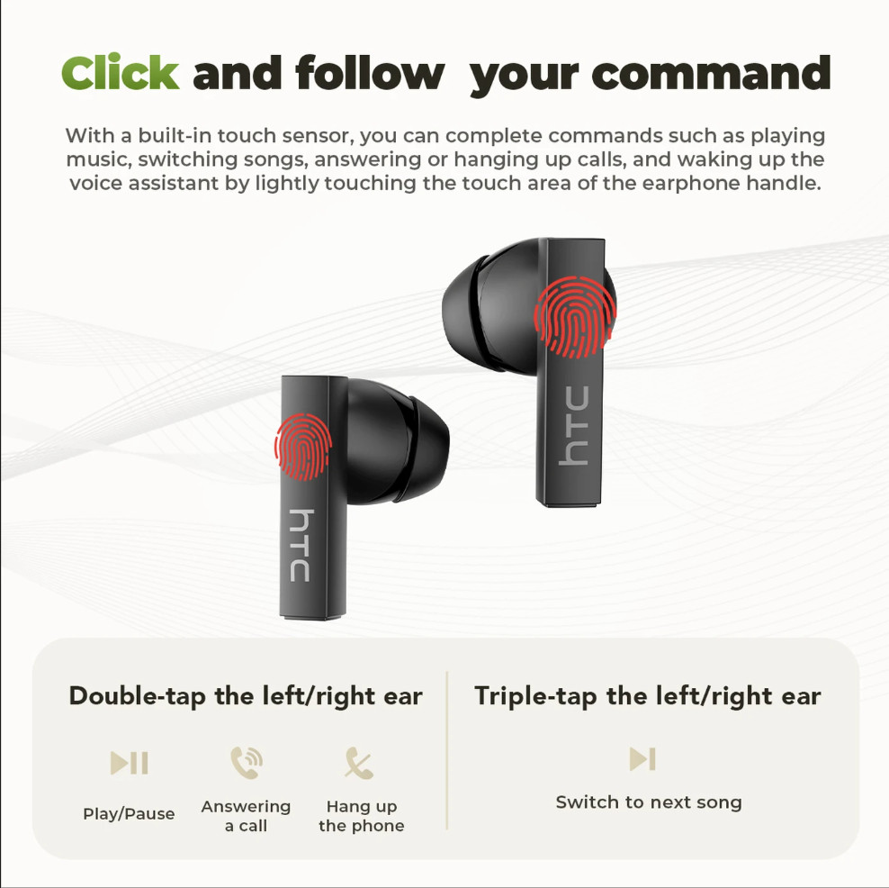 Apple iPhone Android Compatible AI Translator Earbuds HTC NE40 OWS Headphones