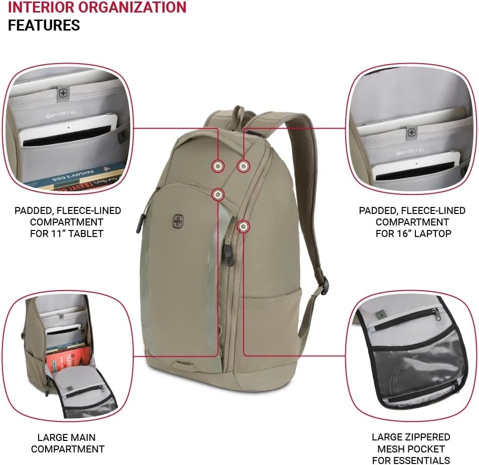 18" SwissGear Viibe II Backpack (Olive)