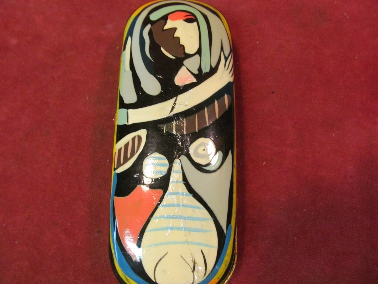 HAND PAINTED ABSTRACT WOMAN EYEGLASSES CASE