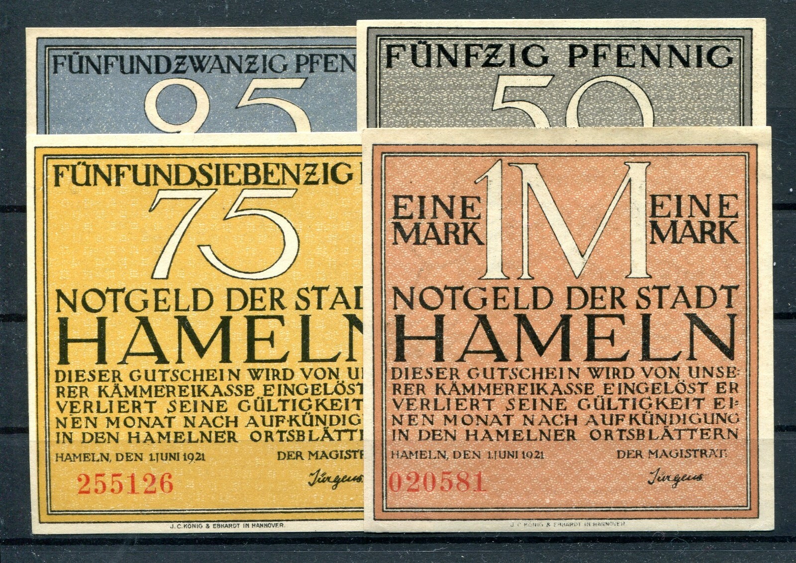 Hameln 4 Banknotes Emergency Money Z2114