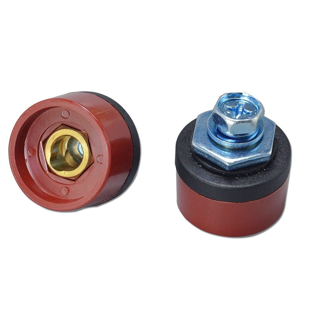 RIVERWELD TIG Welding Cable Panel Socket Dinse Quick Fitting Dkz10-25 2pk RED