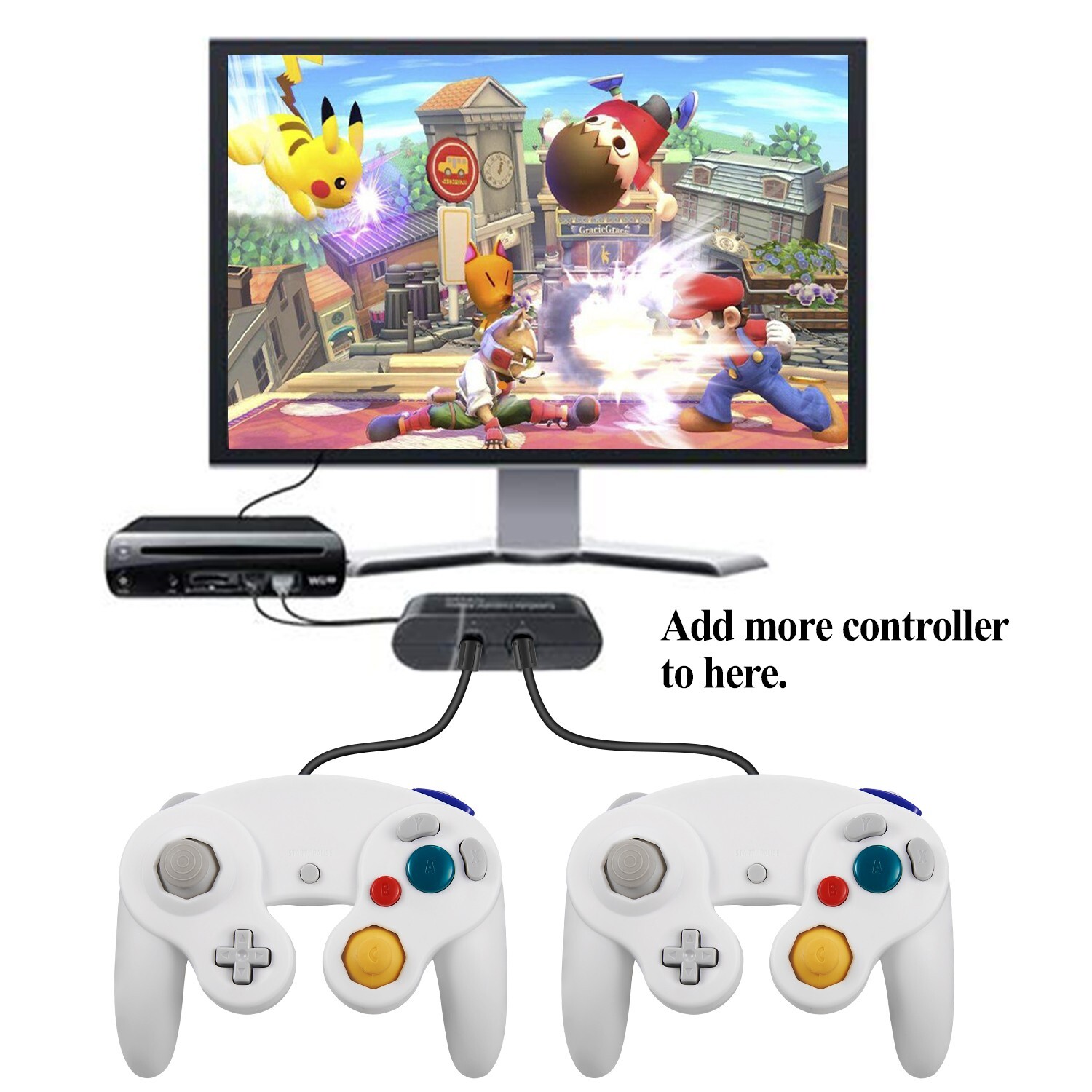 2Pack Gamecube Controller Classic Wired Controller for Nintendo Gamecube Console