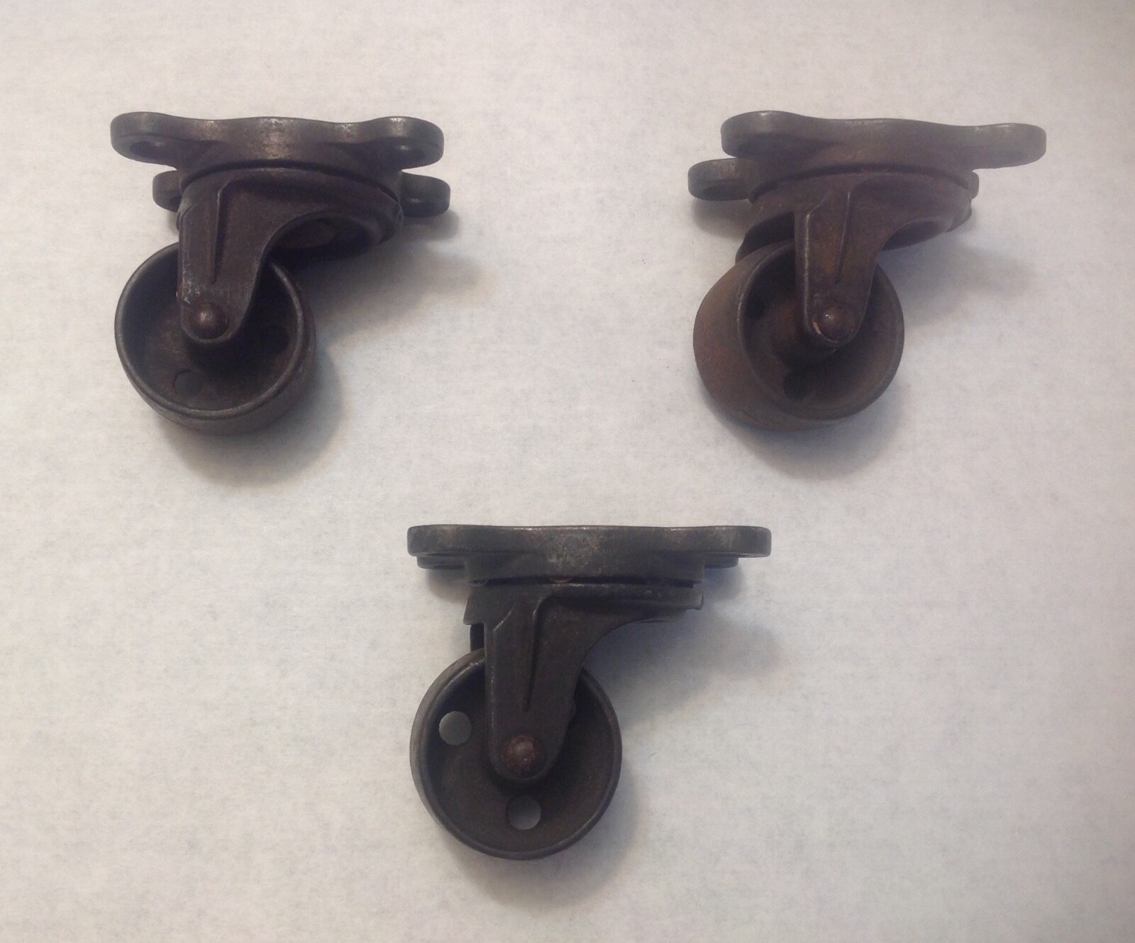 Vintage 1900's Set Of 3 Grand/Baby Grand Piano Casters/Wheels ORIGINAL