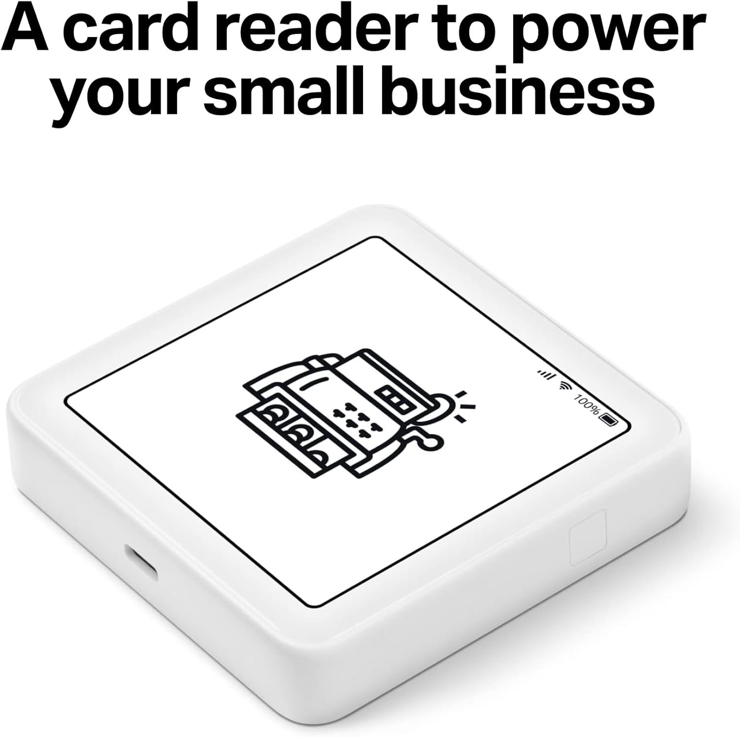 Credit Card Payment Card Reader with Touch Screen and Charging Station, Portable