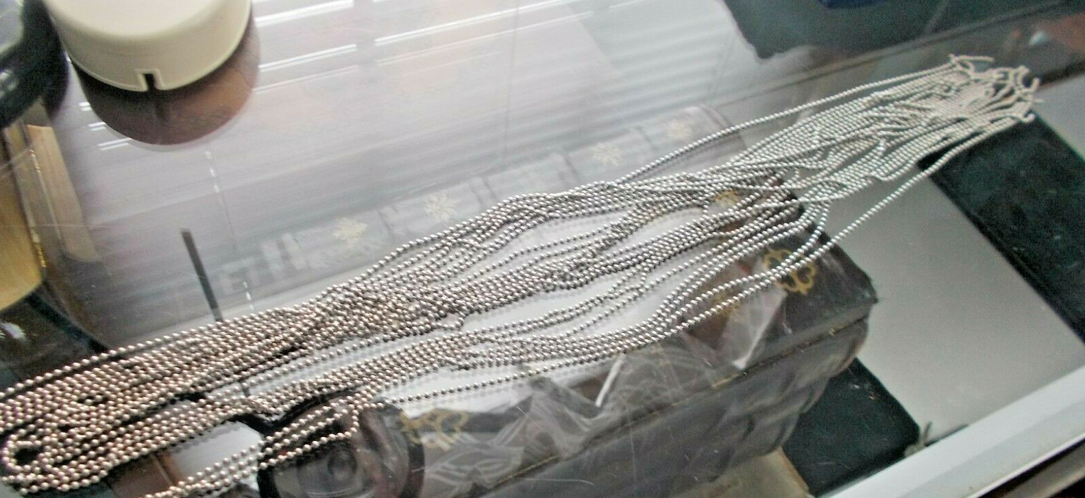 Qty 20 Small bead chains, 21" Long, Overhead Light Pullchain Type, No Connectors