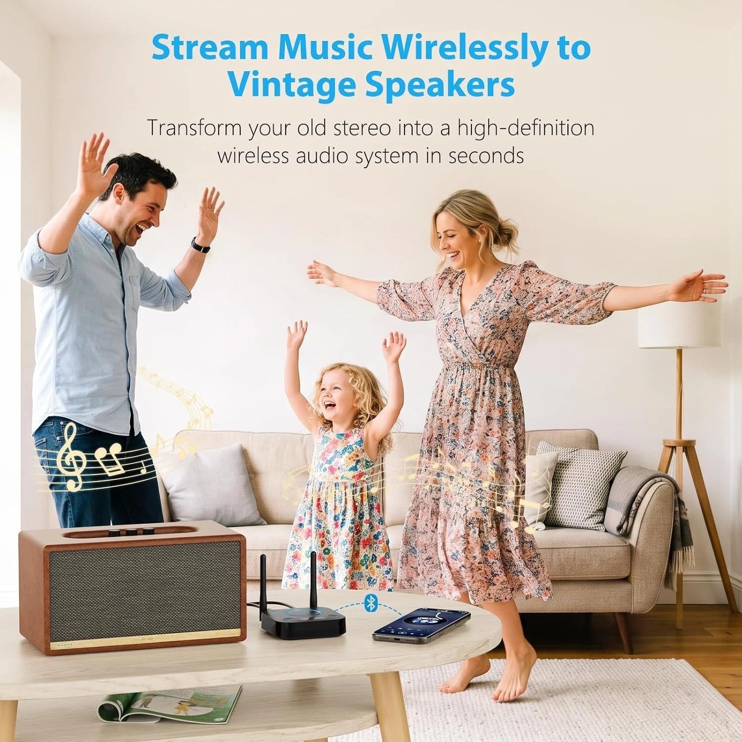 Upgraded] B06Pro Long Range Bluetooth Receiver, HiFi Wireless Audio Adapter, ...