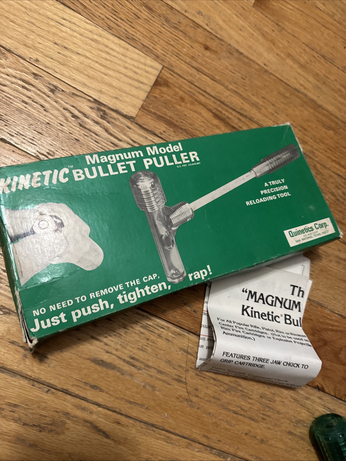 Quinetics Green Magnum Kinetic Bullet Puller Reloading Tool