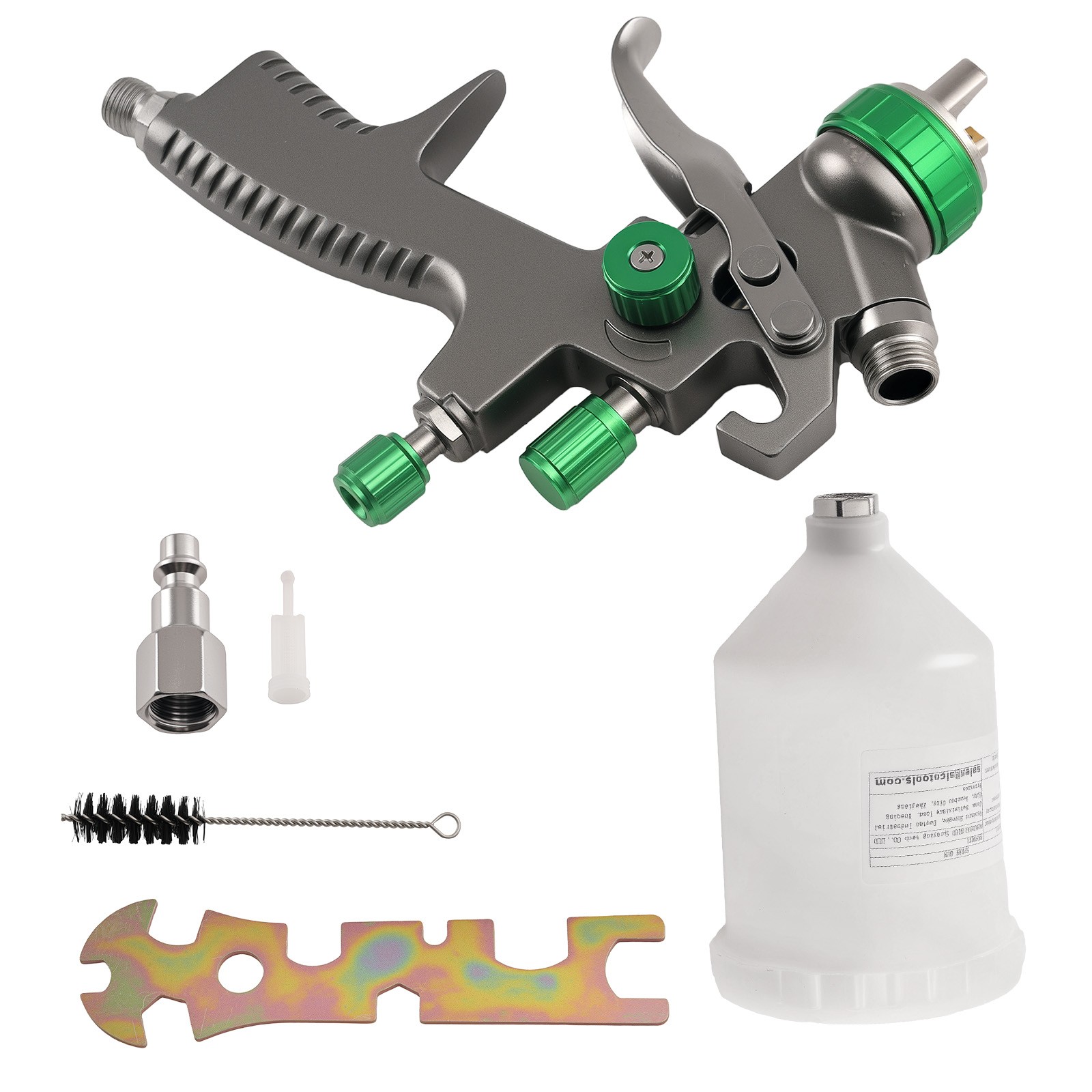 HVLP 1.3mm Paint Gun for Body Work HVLP 600cc Cup Pressure Control Air Tool