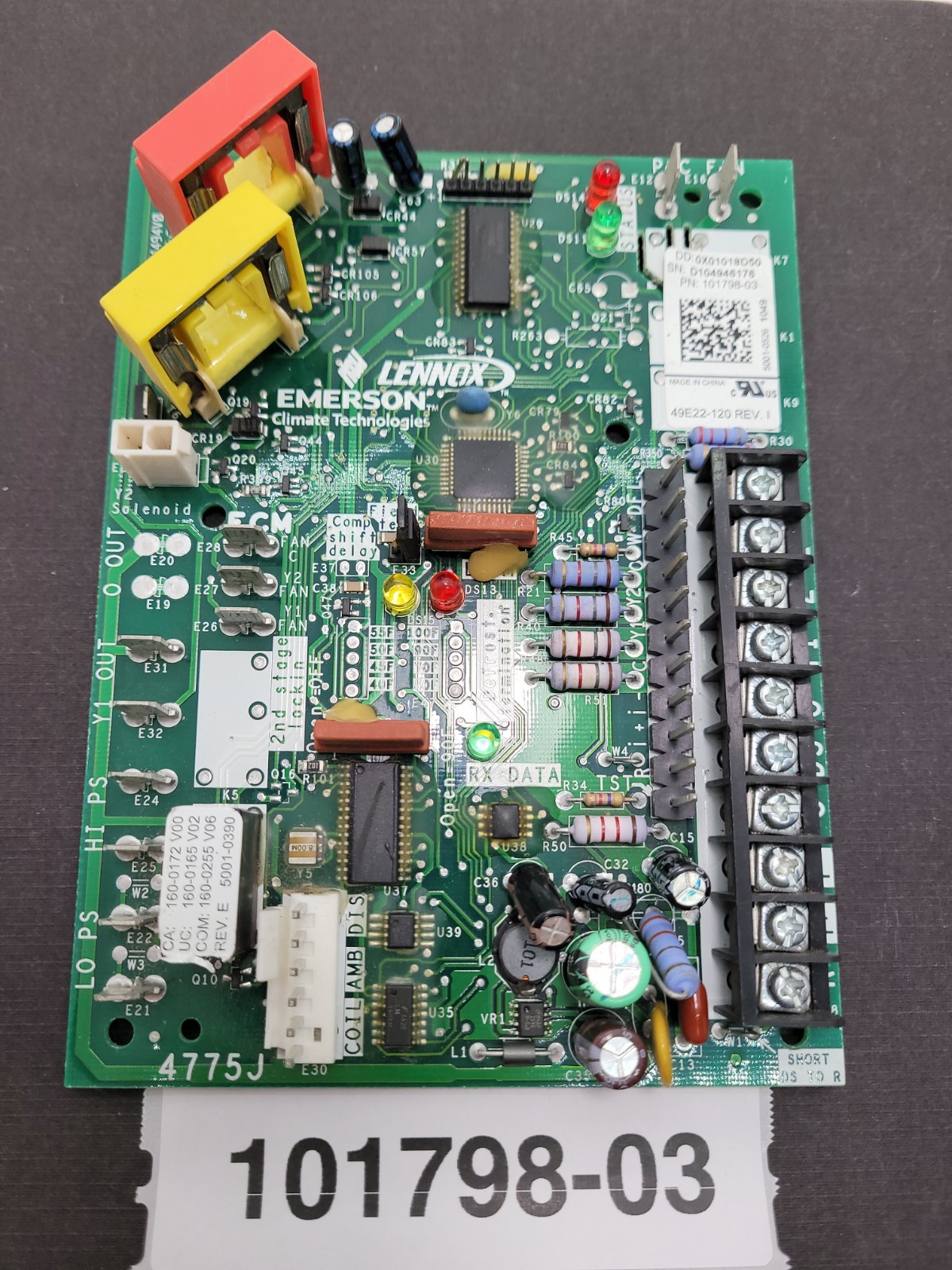 OEM Lennox Furnace Control Board Replaces Emerson 101798-03 49E22-120 49E22120