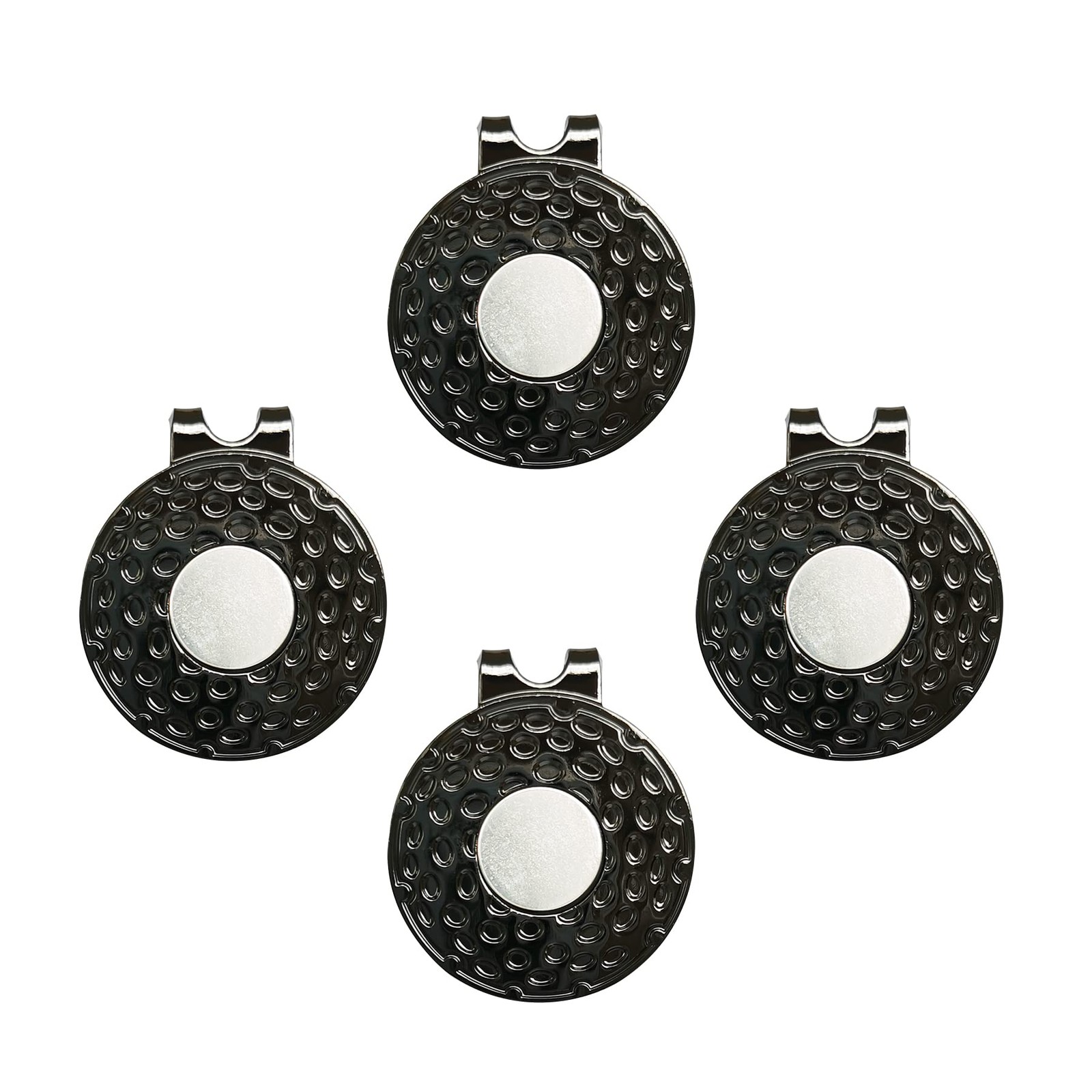 4 Pack Magnetic Golf Hat Clips Ball Marker Holders for Golf Gloves Hats Bags
