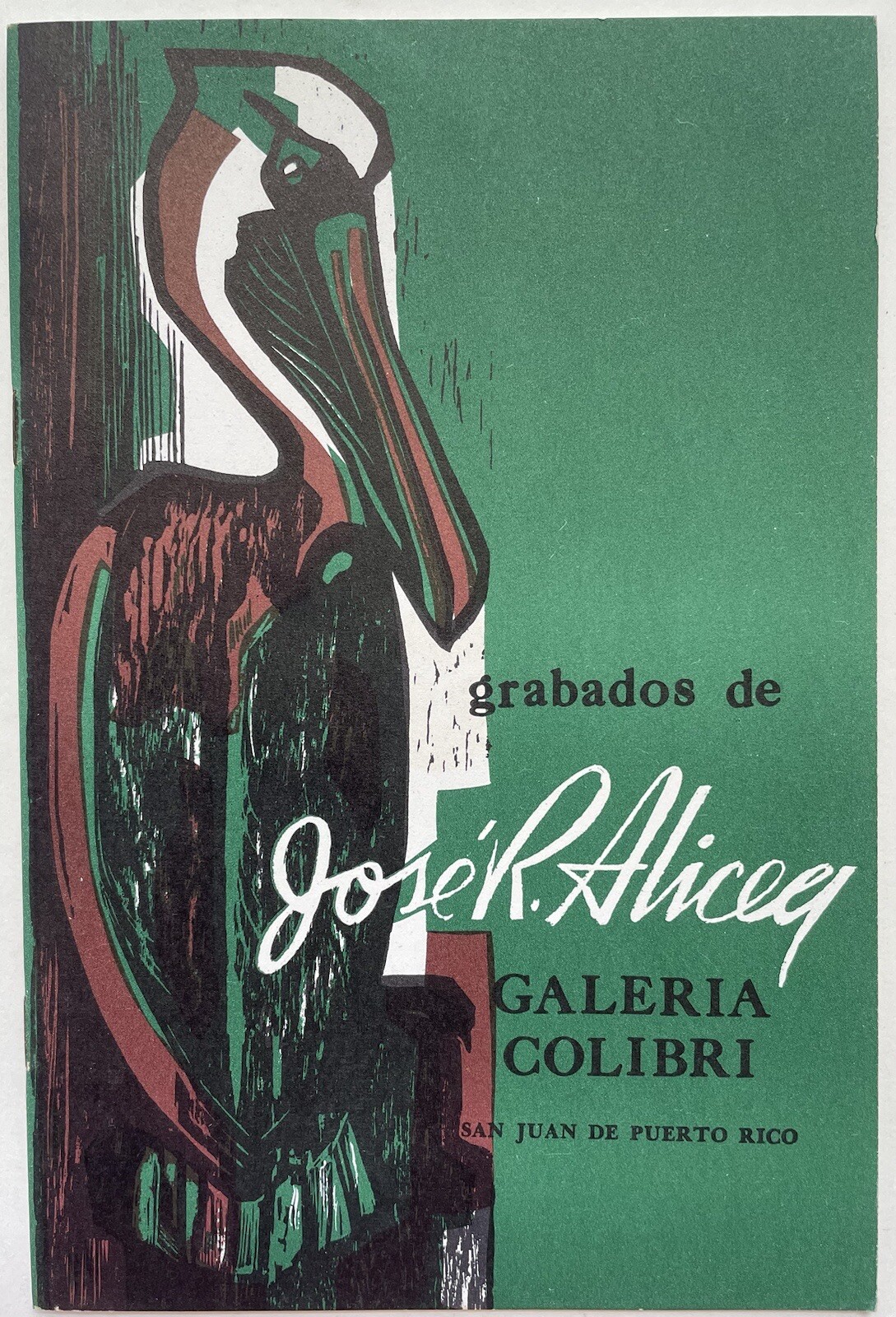 Jose R Alicea Grabados Art Exp Catalog Galeria Colibri Puerto Rico Pamphlet 1964