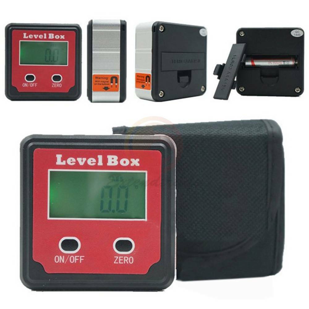 Digital Inclinometer Spirit Level Box Protractor Angle Finder Gauge Meter Bevel